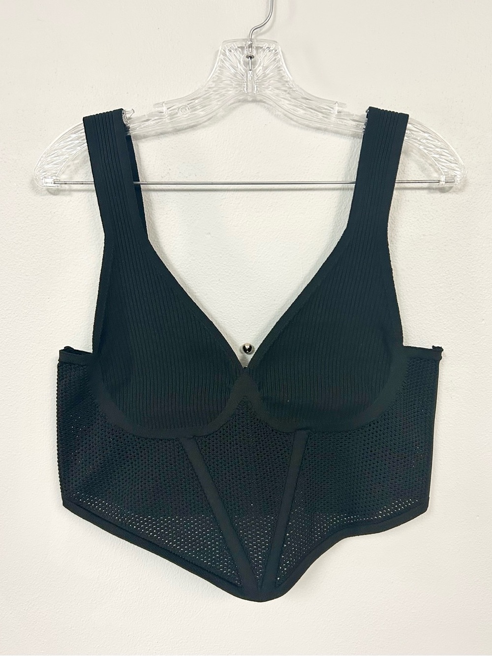 BY ANTHROPOLOGIE 🦇 Sleeveless V-Neck Cropped Sweater Tank - Size L